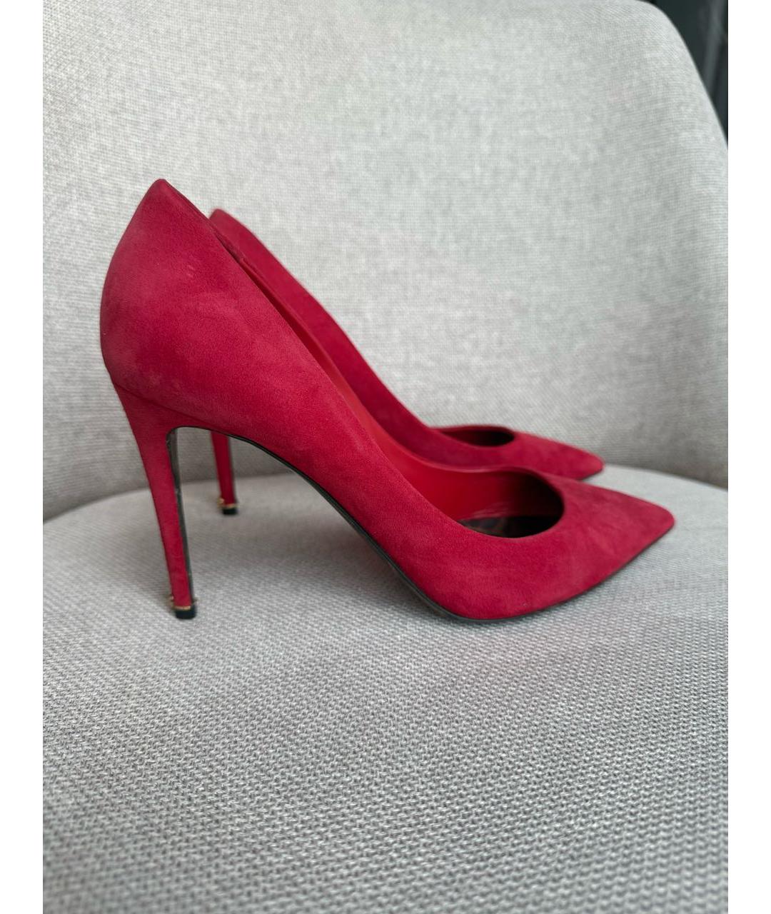 DOLCE&GABBANA Коралловые замшевые туфли, фото 9