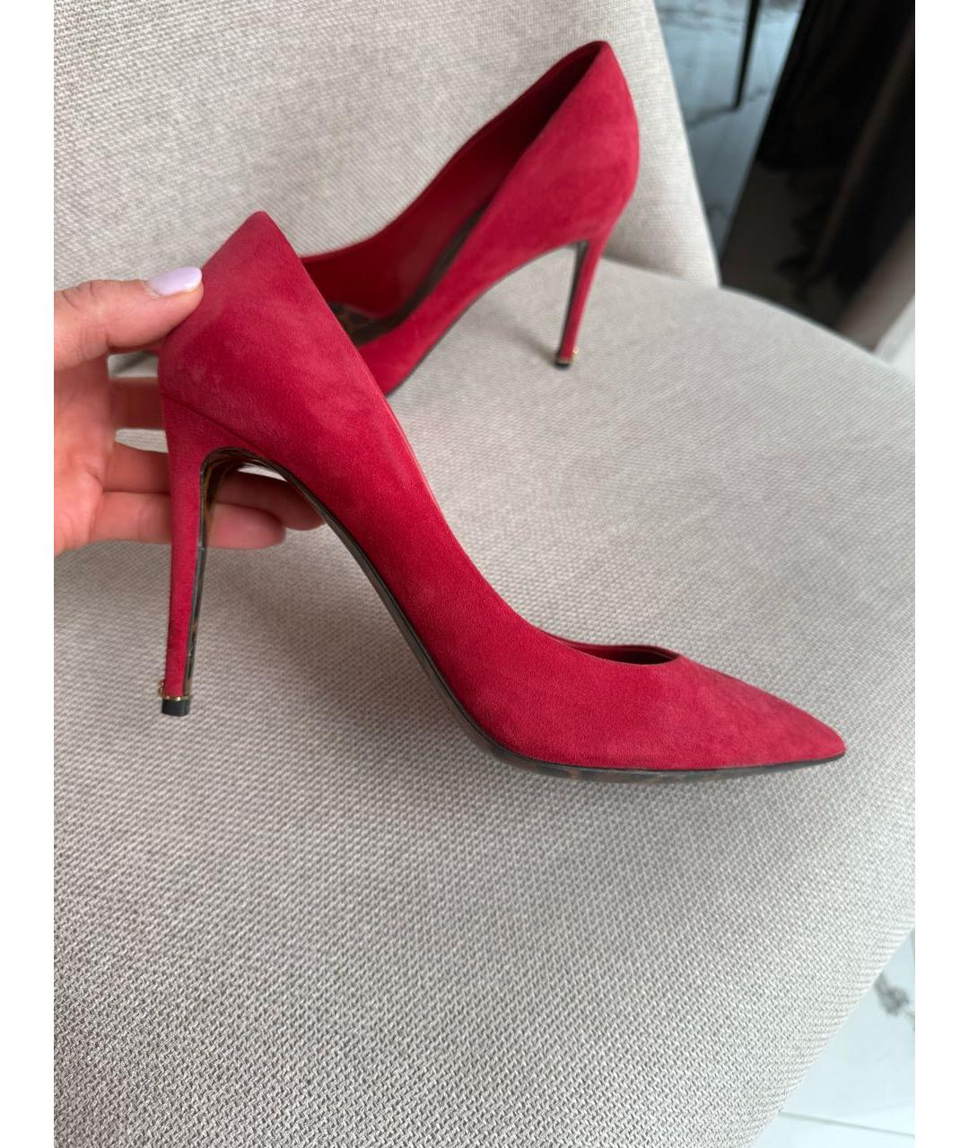 DOLCE&GABBANA Коралловые замшевые туфли, фото 8