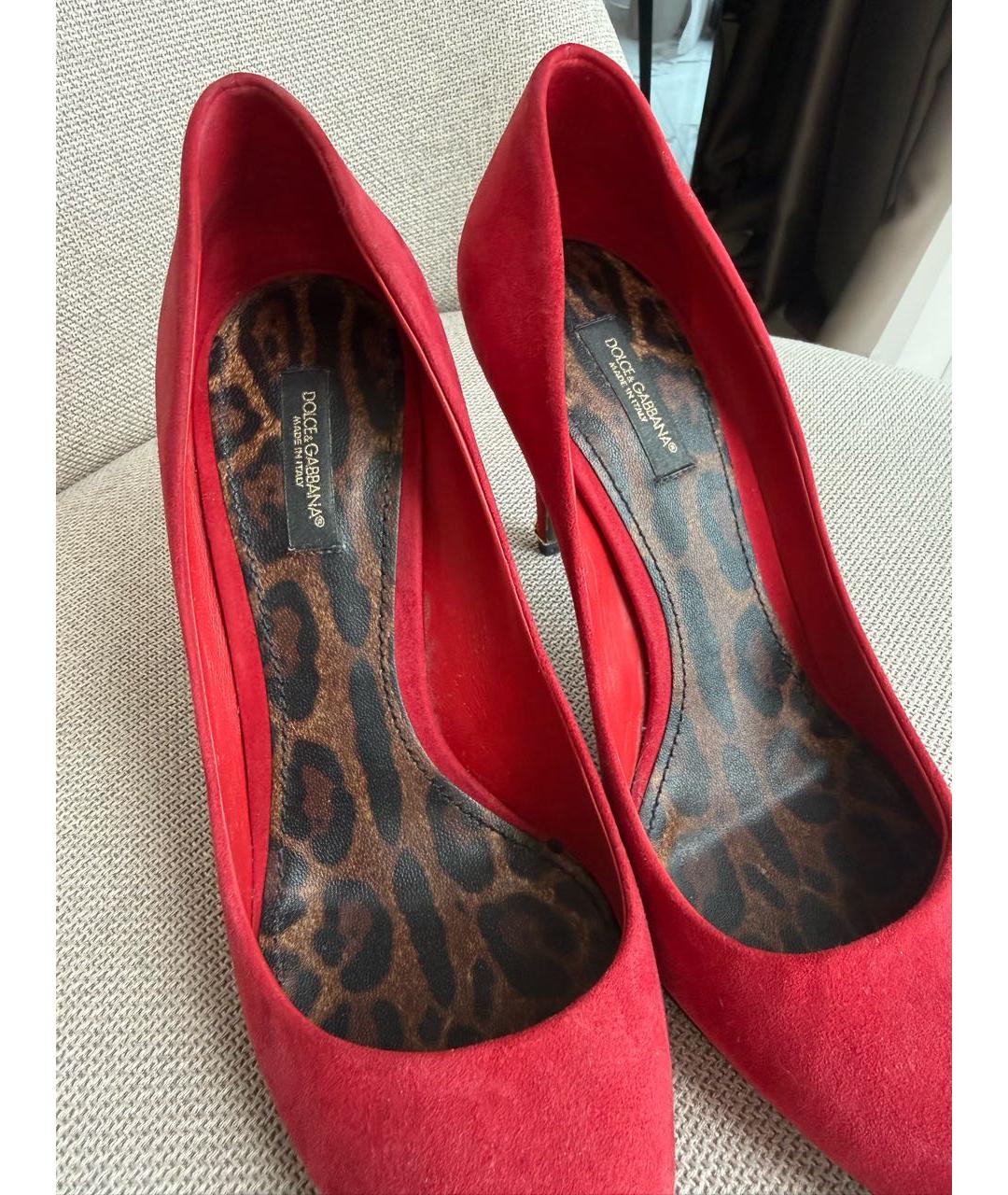 DOLCE&GABBANA Коралловые замшевые туфли, фото 3