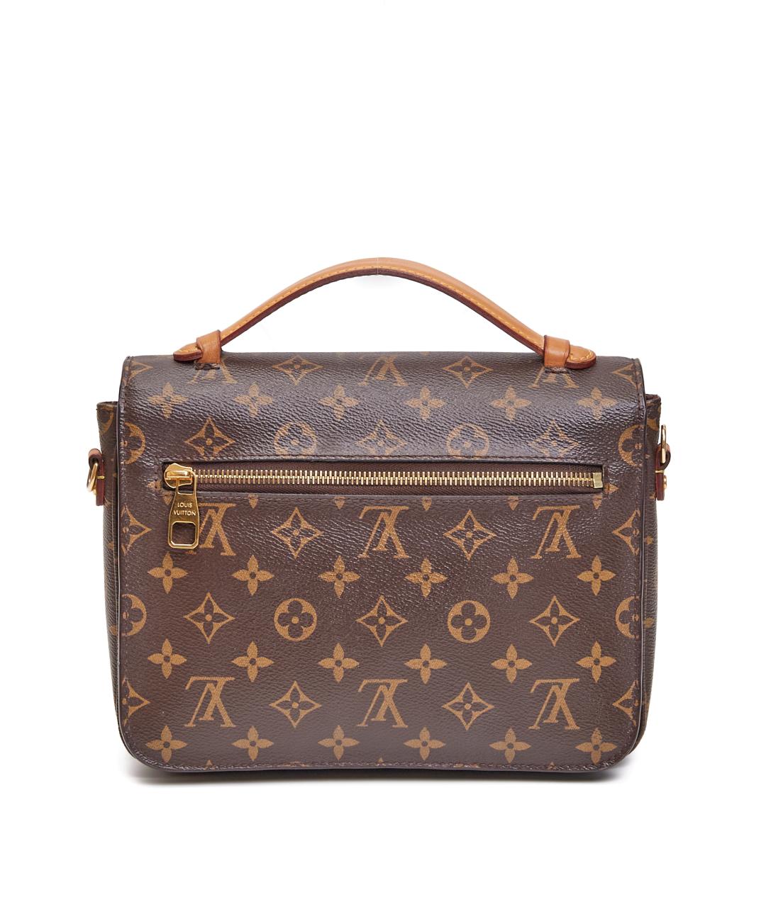 LOUIS VUITTON Коричневая кожаная сумка через плечо, фото 3