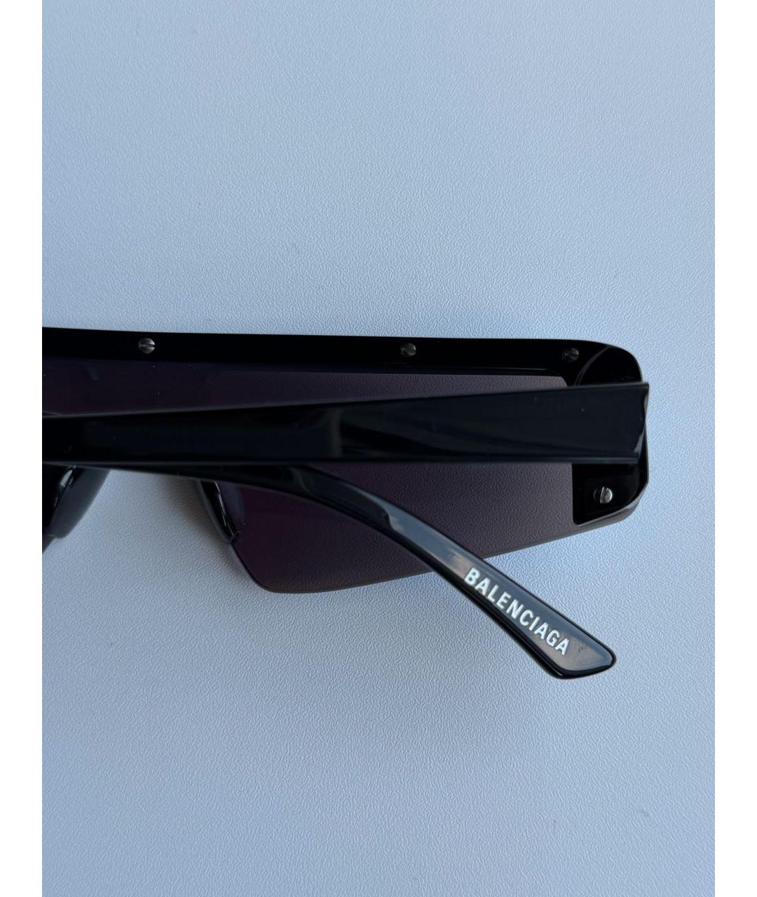BALENCIAGA Черные пластиковые солнцезащитные очки, фото 5