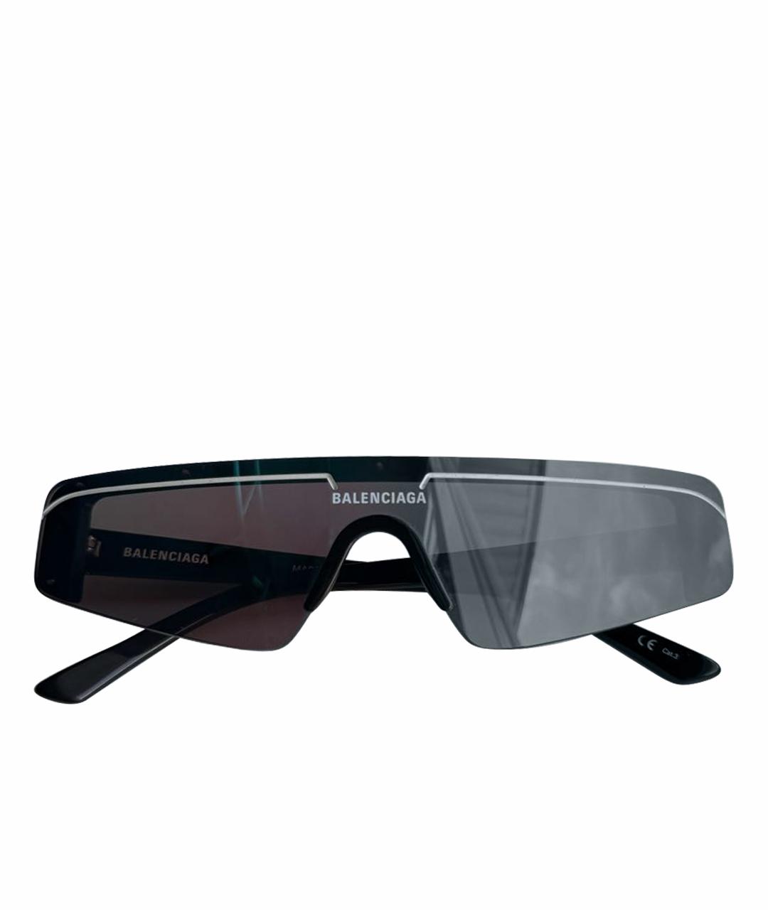 BALENCIAGA Черные пластиковые солнцезащитные очки, фото 1