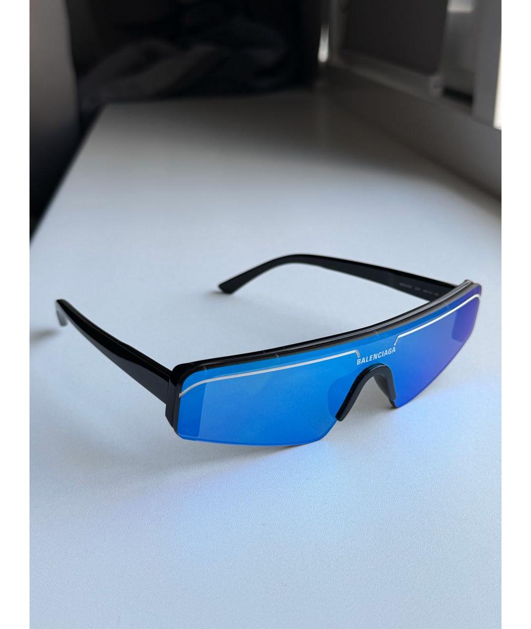 BALENCIAGA Черные пластиковые солнцезащитные очки, фото 2