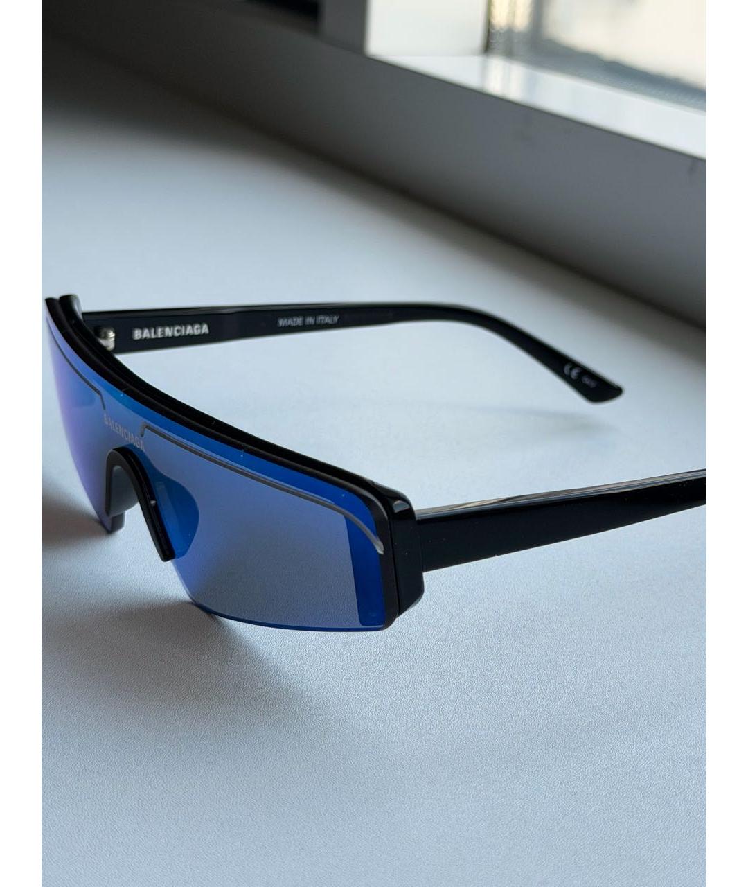 BALENCIAGA Черные пластиковые солнцезащитные очки, фото 3
