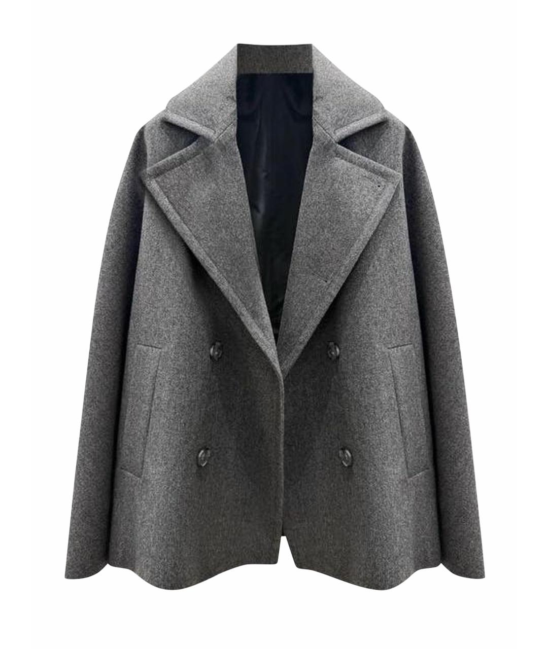 HEVO Антрацитовое шерстяное пальто, фото 1