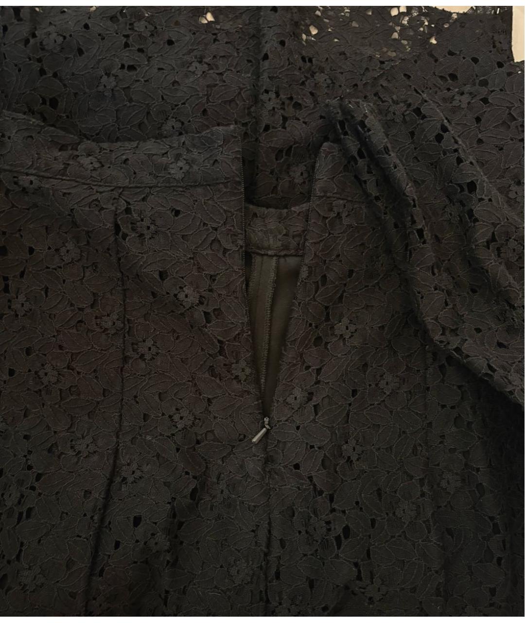 PHILOSOPHY DI LORENZO SERAFINI Черная кружевная юбка миди, фото 4
