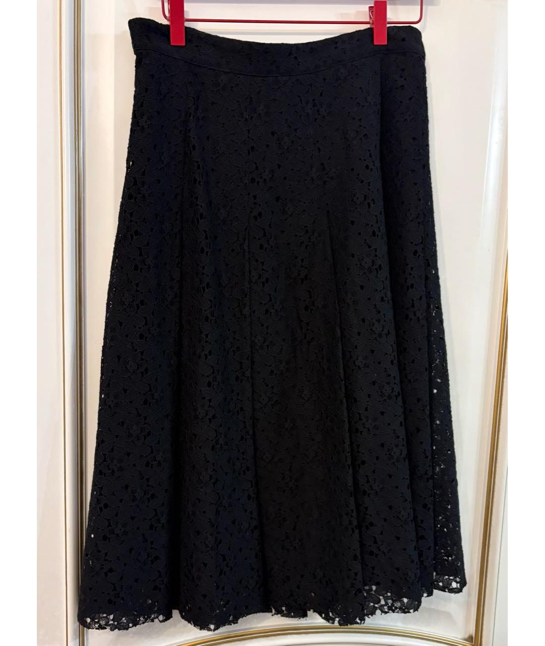 PHILOSOPHY DI LORENZO SERAFINI Черная кружевная юбка миди, фото 7