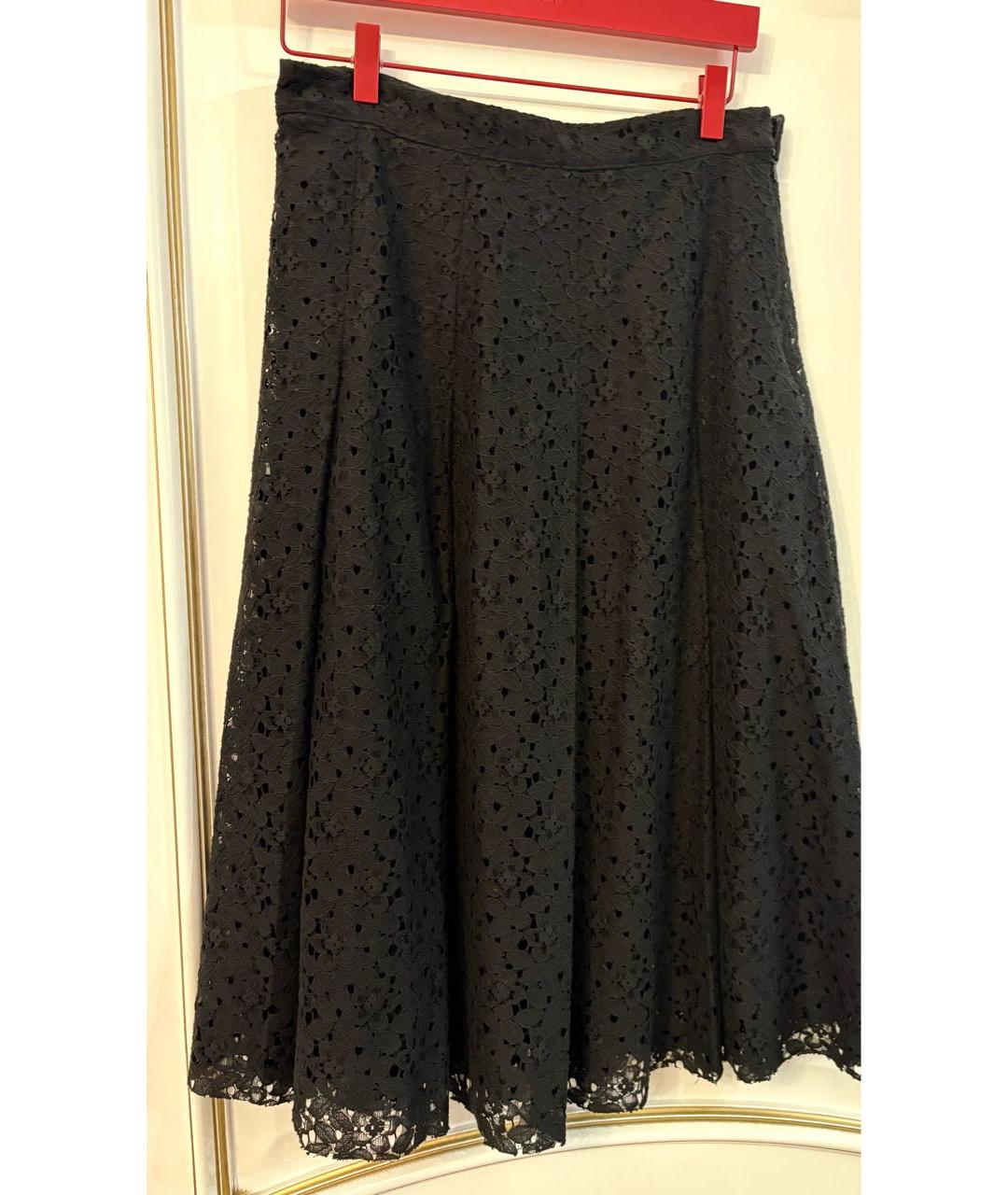 PHILOSOPHY DI LORENZO SERAFINI Черная кружевная юбка миди, фото 2