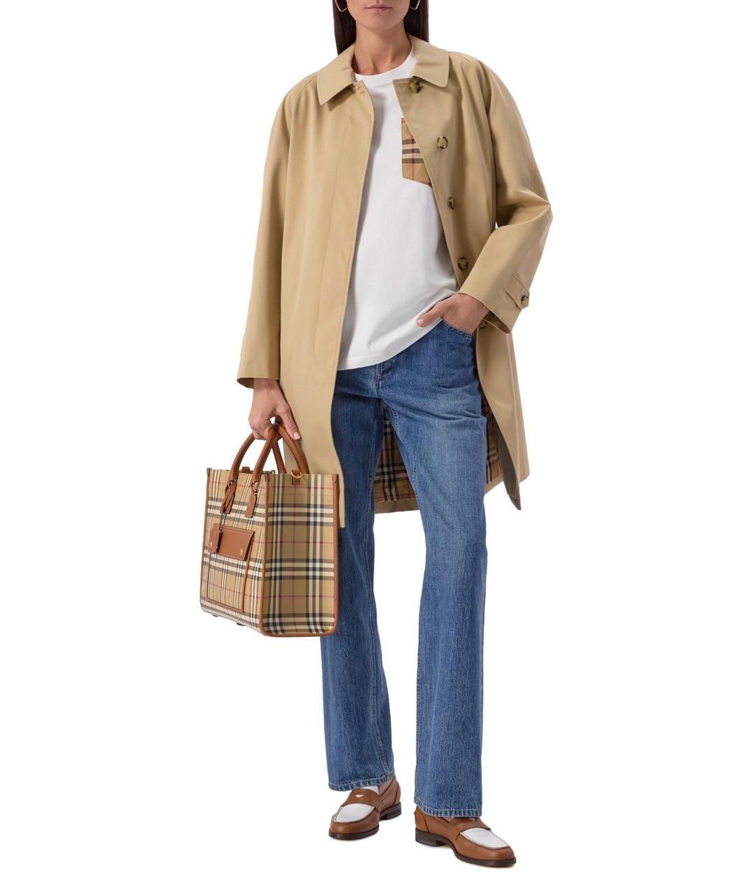 BURBERRY Белая хлопковая футболка, фото 5