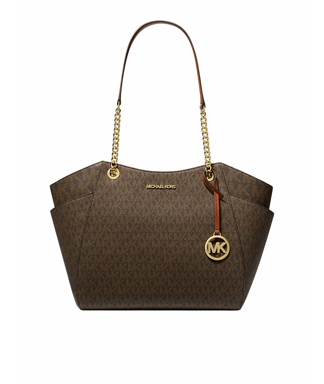 MICHAEL KORS Коричневая кожаная сумка тоут, фото 10