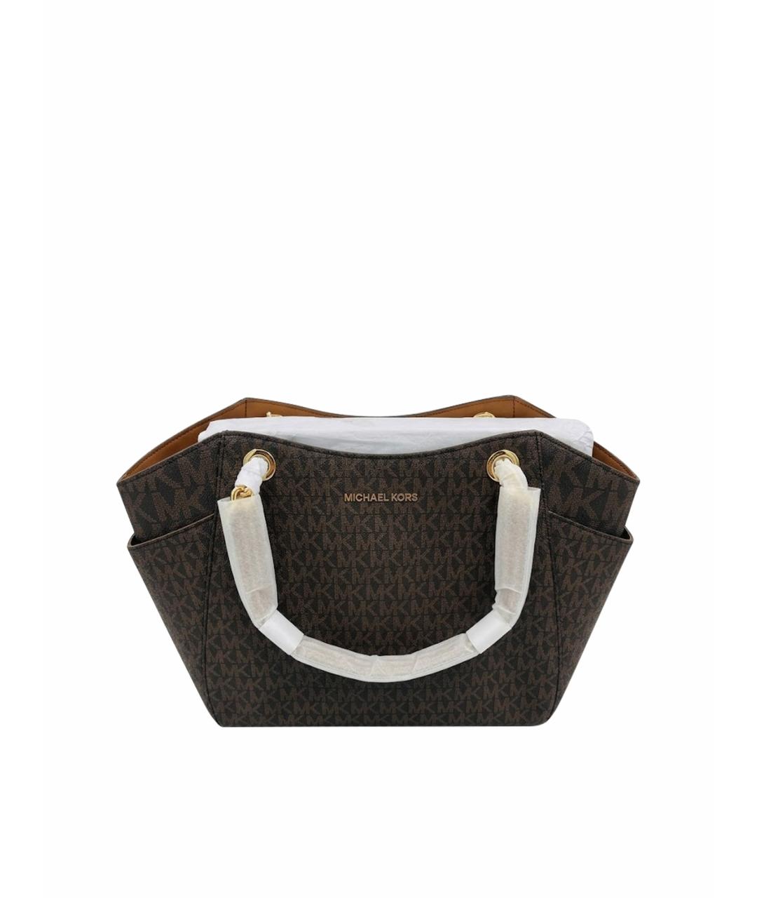 MICHAEL KORS Коричневая кожаная сумка тоут, фото 1