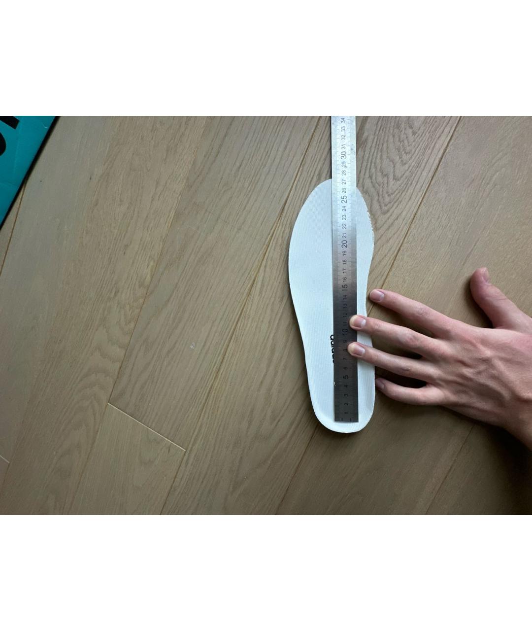 ADIDAS YEEZY Белые текстильные низкие кроссовки / кеды, фото 5