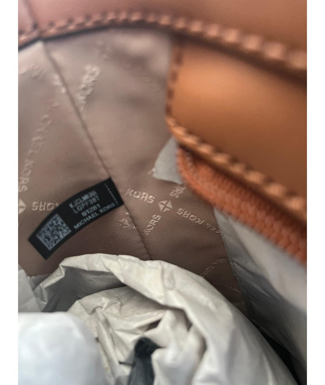 MICHAEL KORS Бежевая кожаная сумка тоут, фото 5