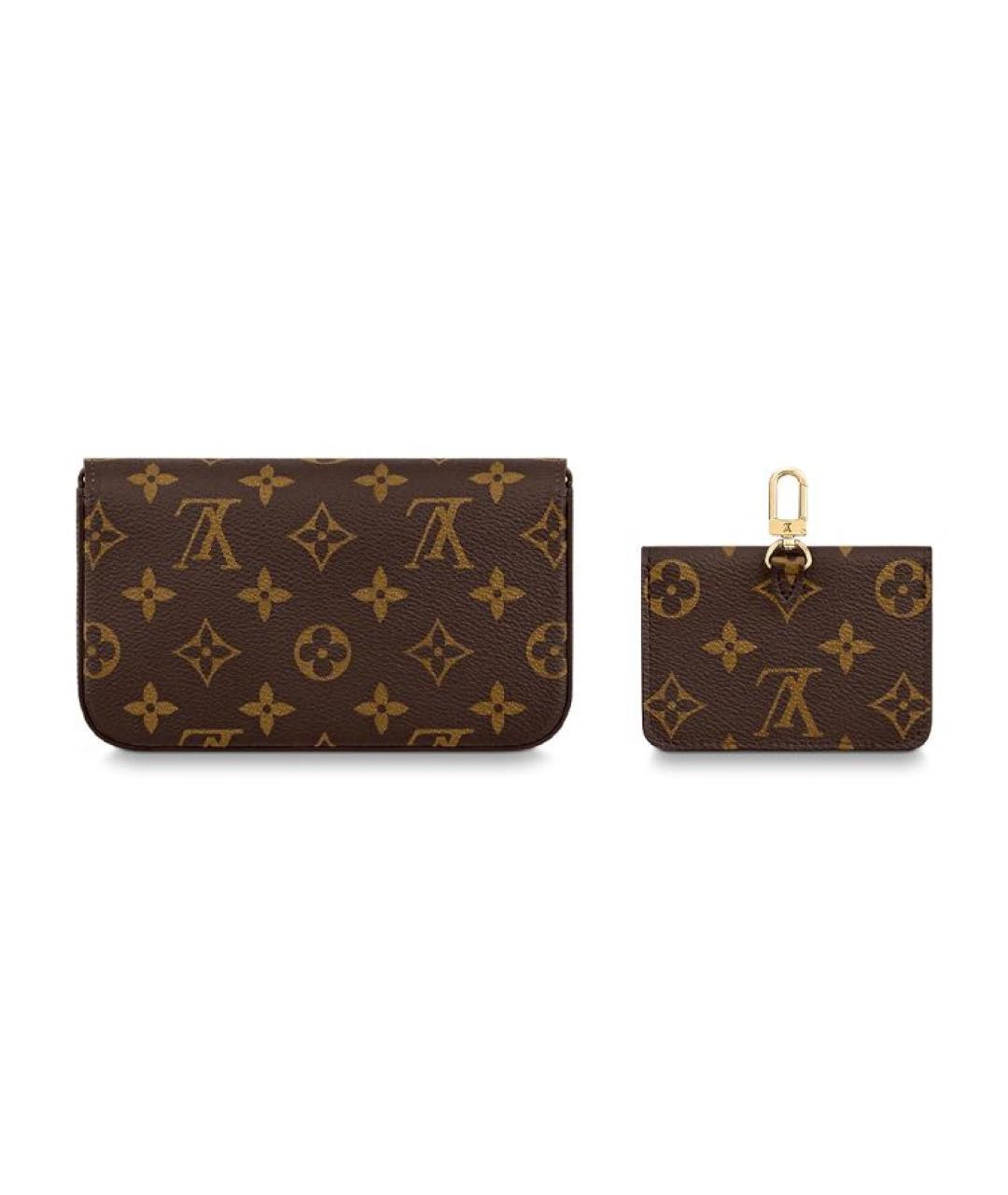 LOUIS VUITTON Коричневая кожаная сумка на плечо, фото 3