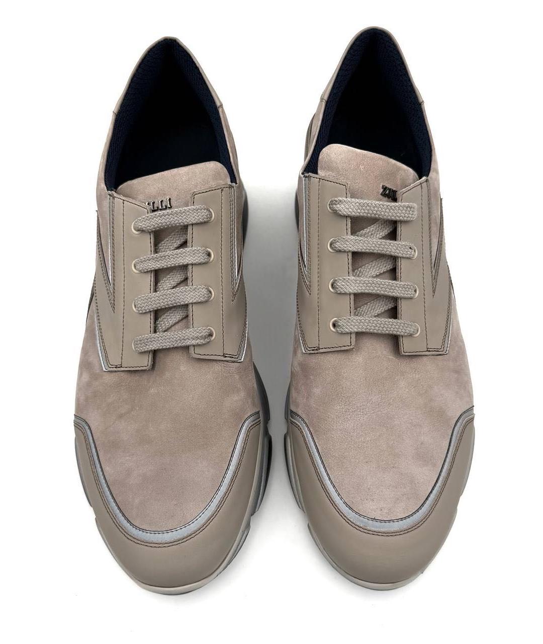 ZILLI Бежевые низкие кроссовки / кеды, фото 2