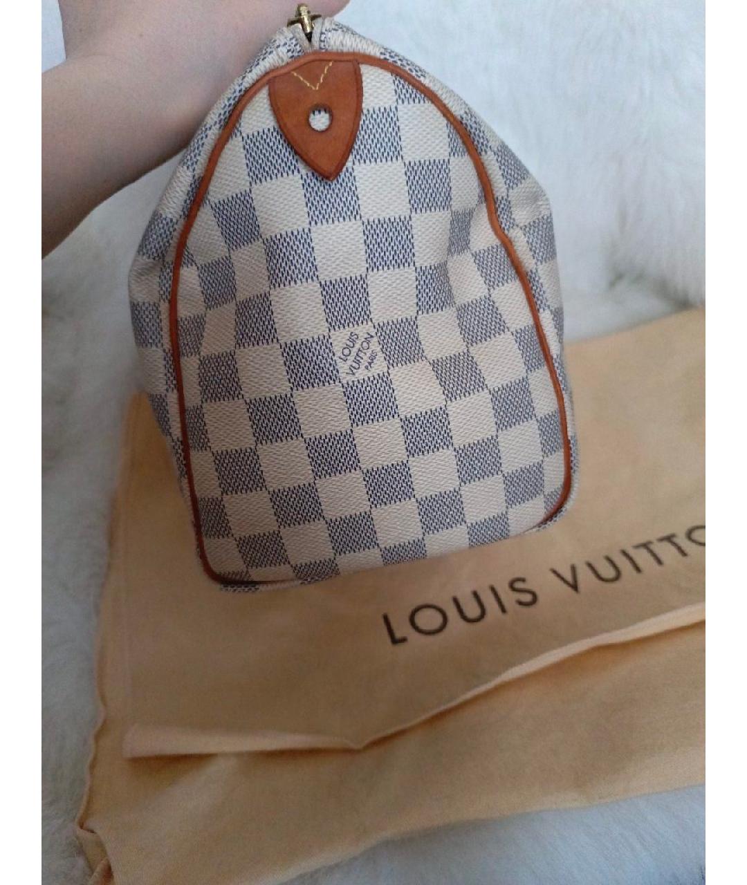 LOUIS VUITTON Белая сумка с короткими ручками, фото 6