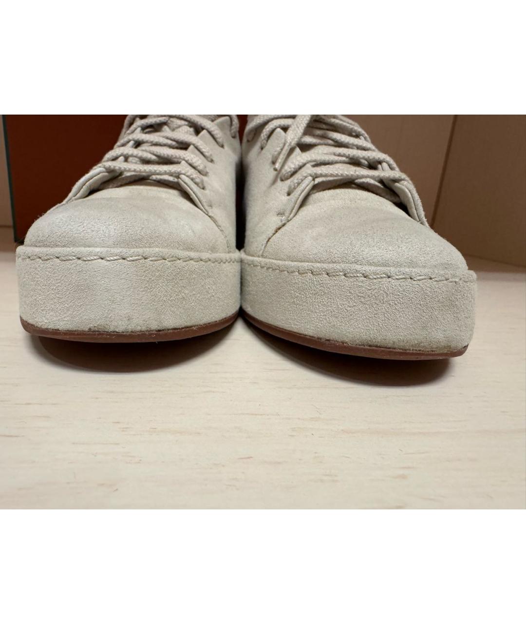LORO PIANA Серые замшевые кеды, фото 5