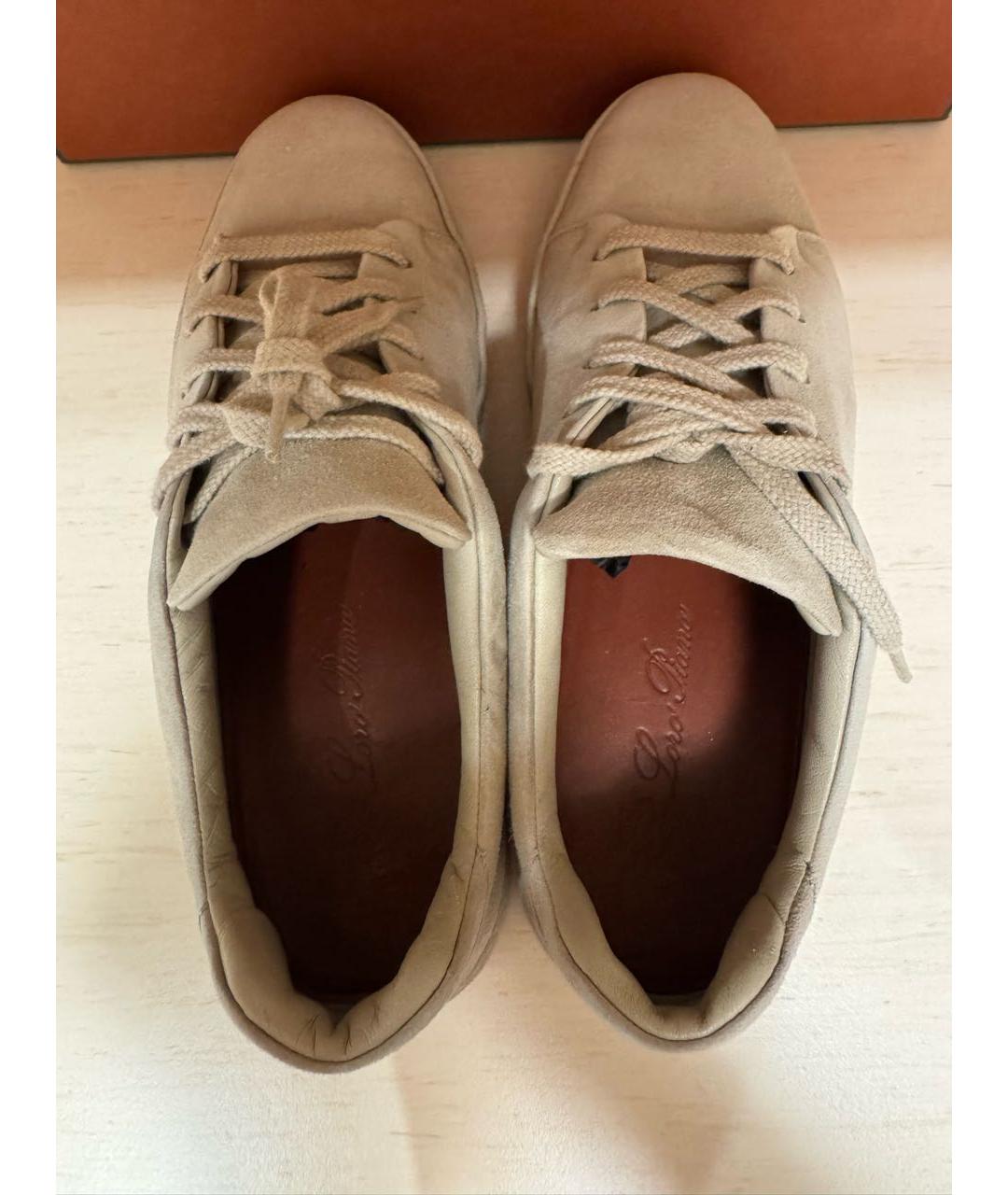 LORO PIANA Серые замшевые кеды, фото 3