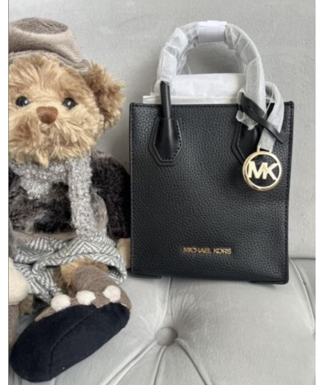 MICHAEL KORS Черная кожаная сумка через плечо, фото 5