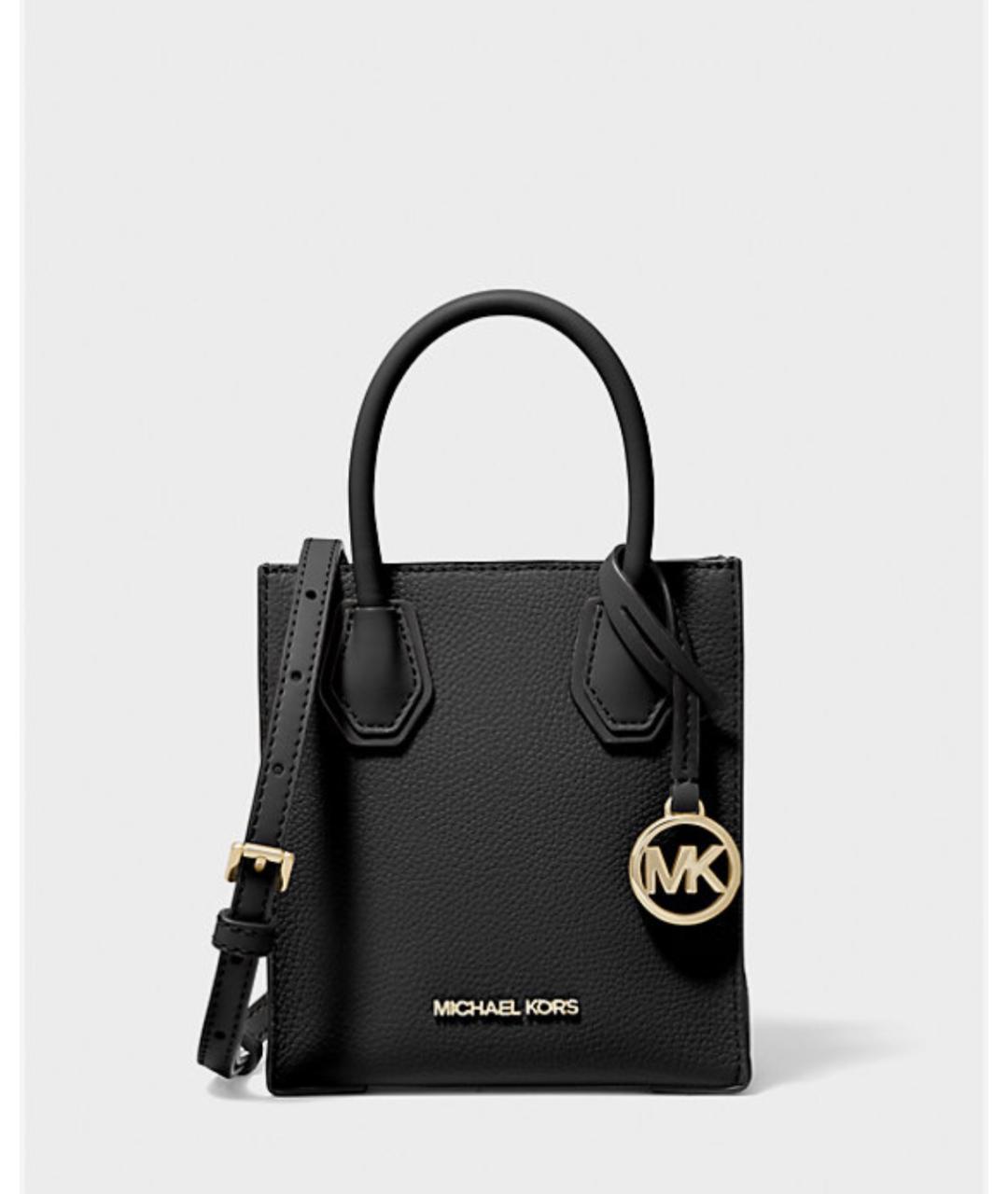 MICHAEL KORS Черная кожаная сумка через плечо, фото 3