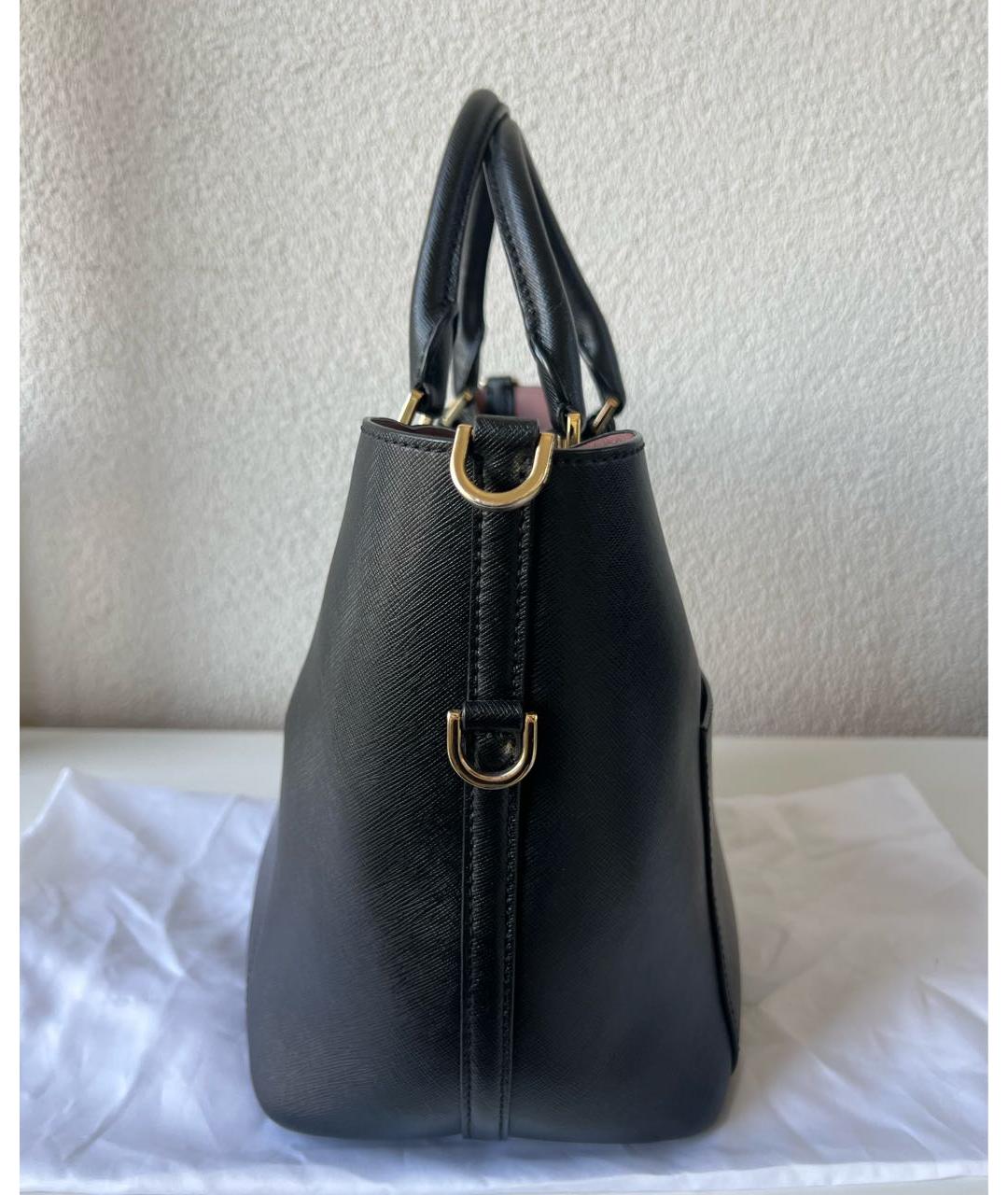 MICHAEL KORS Черная кожаная сумка с короткими ручками, фото 2