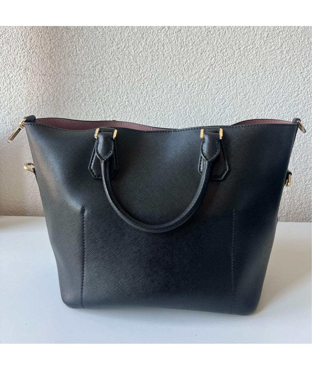 MICHAEL KORS Черная кожаная сумка с короткими ручками, фото 3