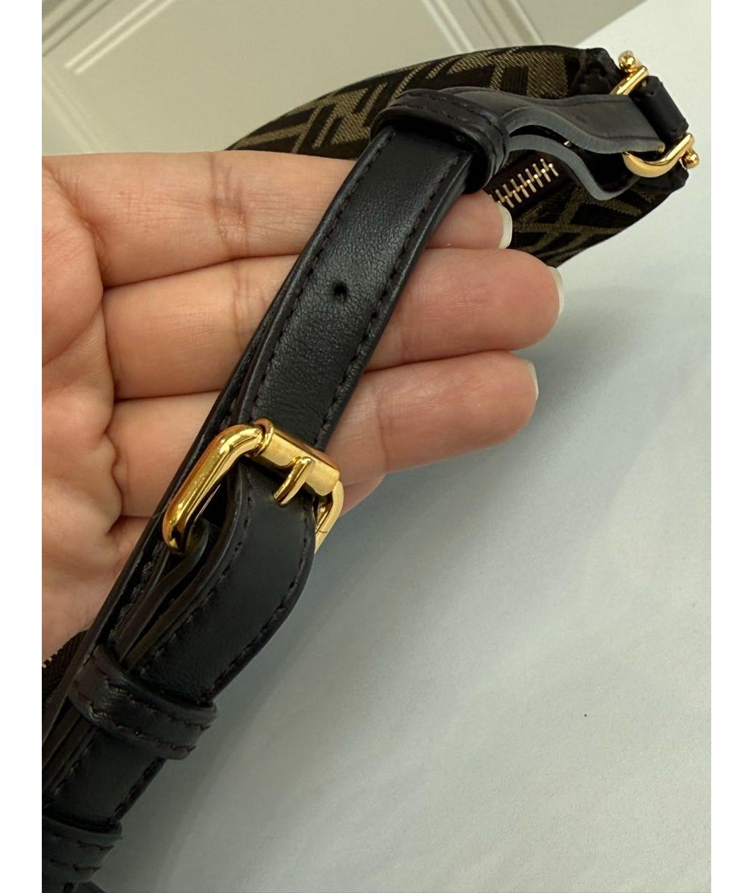 FENDI Коричневая сумка с короткими ручками, фото 8