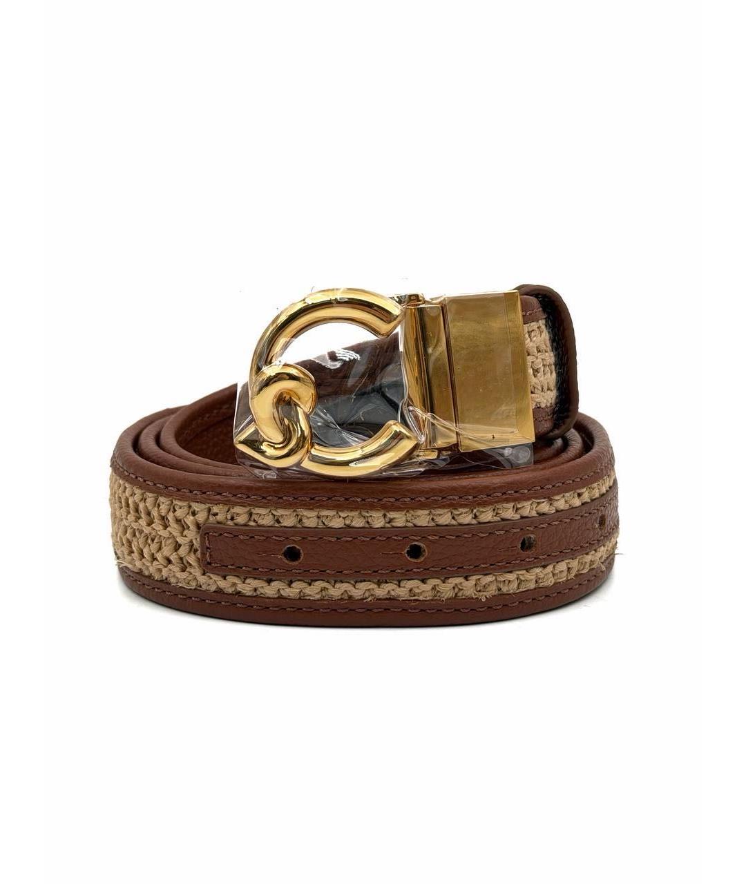 COCCINELLE Коричневый кожаный ремень, фото 6