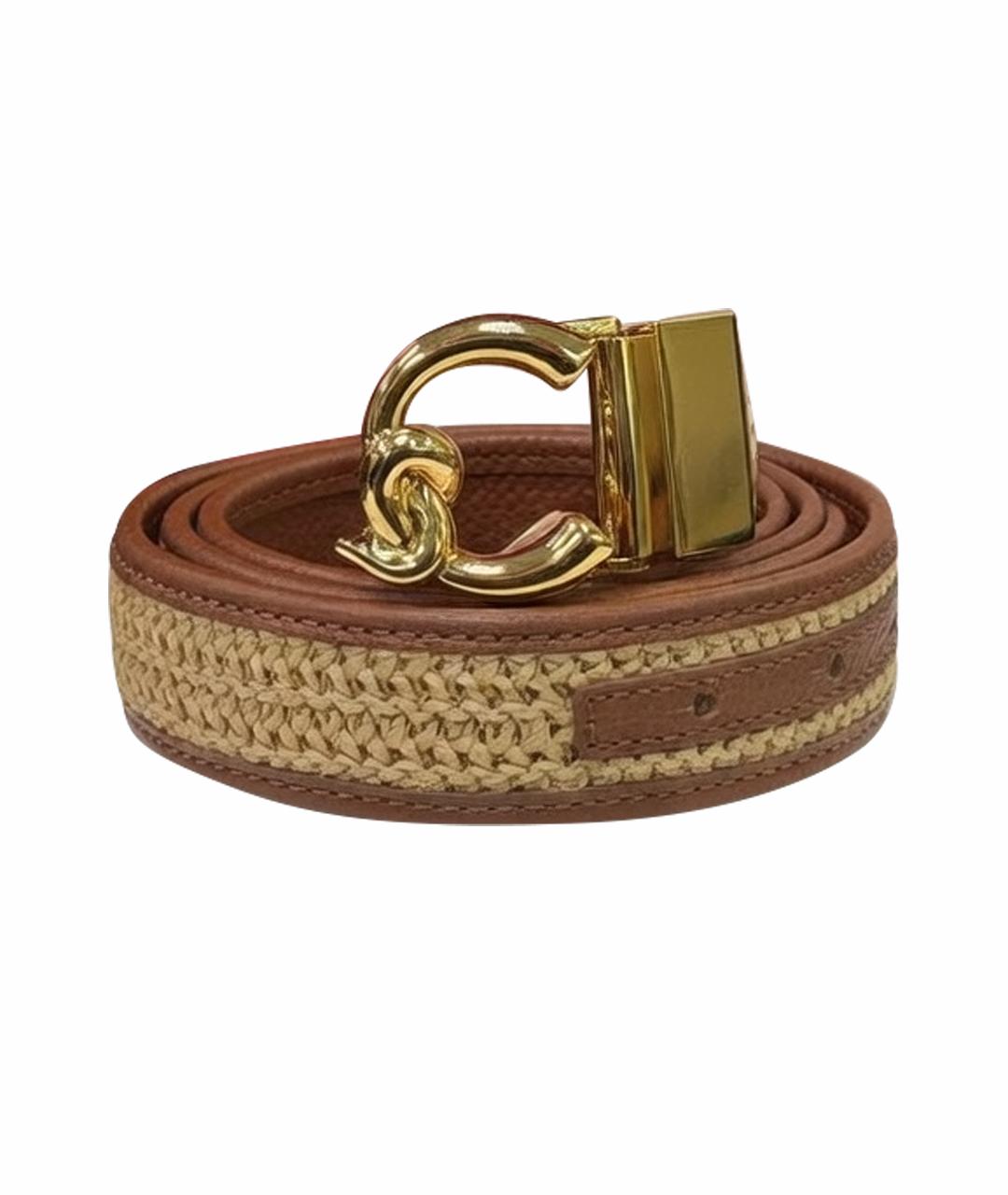 COCCINELLE Коричневый кожаный ремень, фото 1