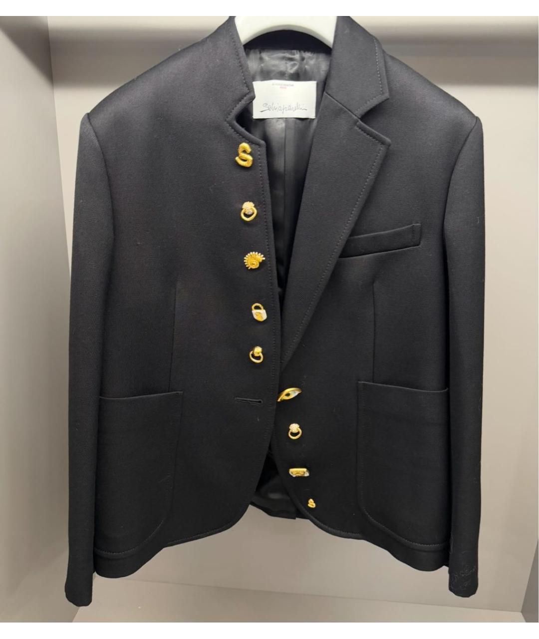 SCHIAPARELLI Черный шерстяной жакет/пиджак, фото 6