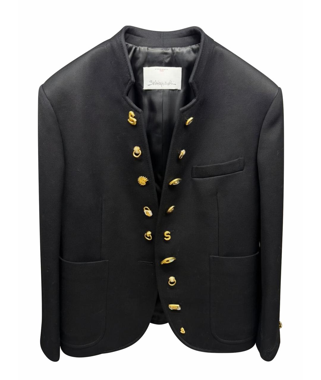 SCHIAPARELLI Черный шерстяной жакет/пиджак, фото 1