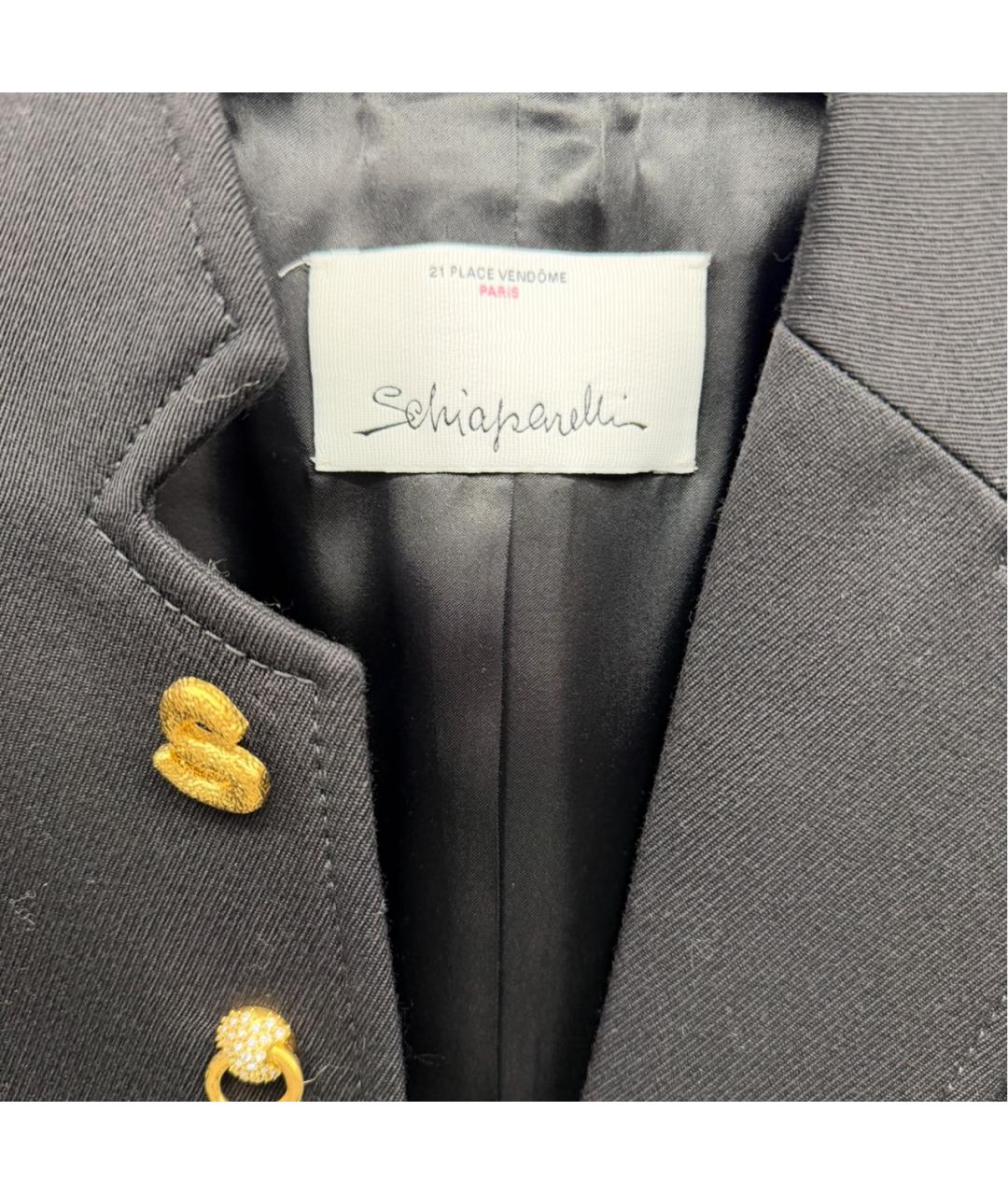 SCHIAPARELLI Черный шерстяной жакет/пиджак, фото 3