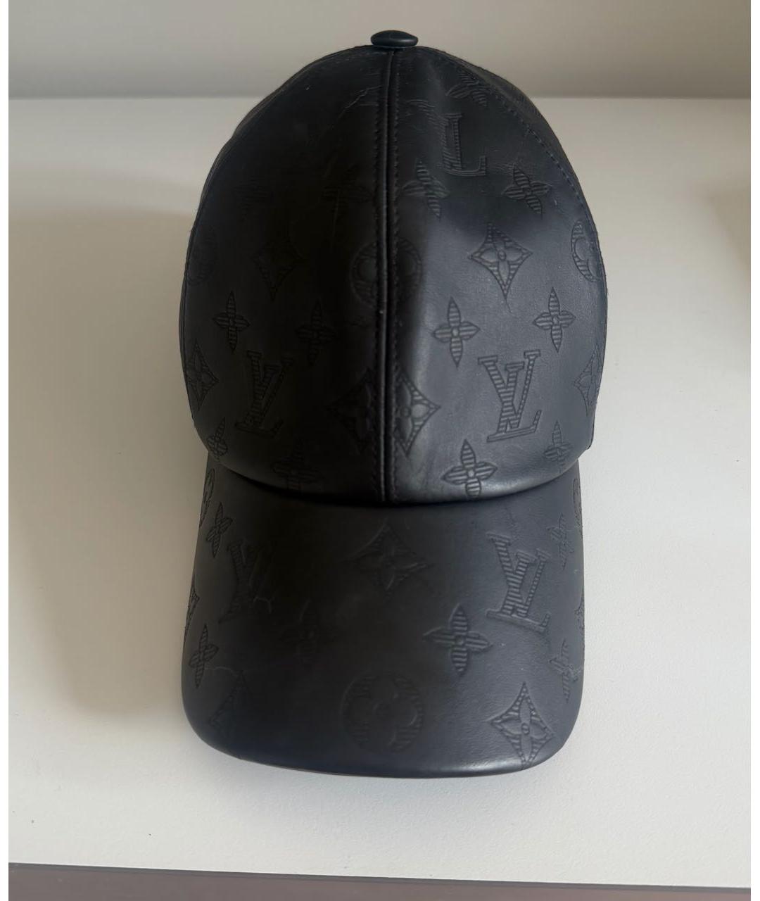 LOUIS VUITTON Черная кожаная кепка, фото 9