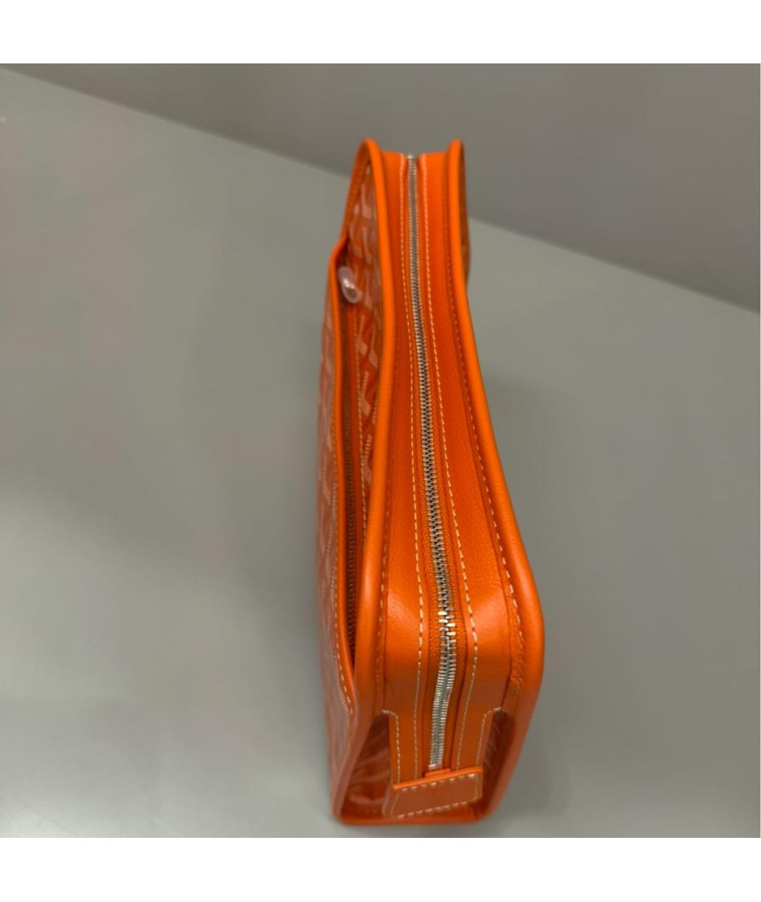 GOYARD Оранжевая кожаная папка для документов, фото 6