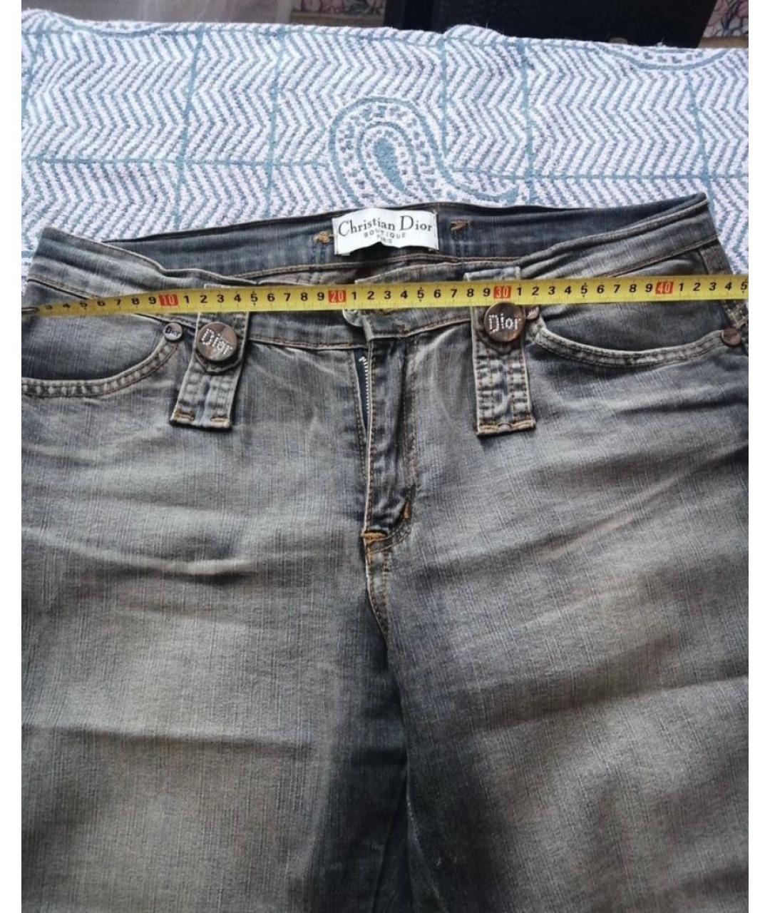 CHRISTIAN DIOR Серые джинсы клеш, фото 5