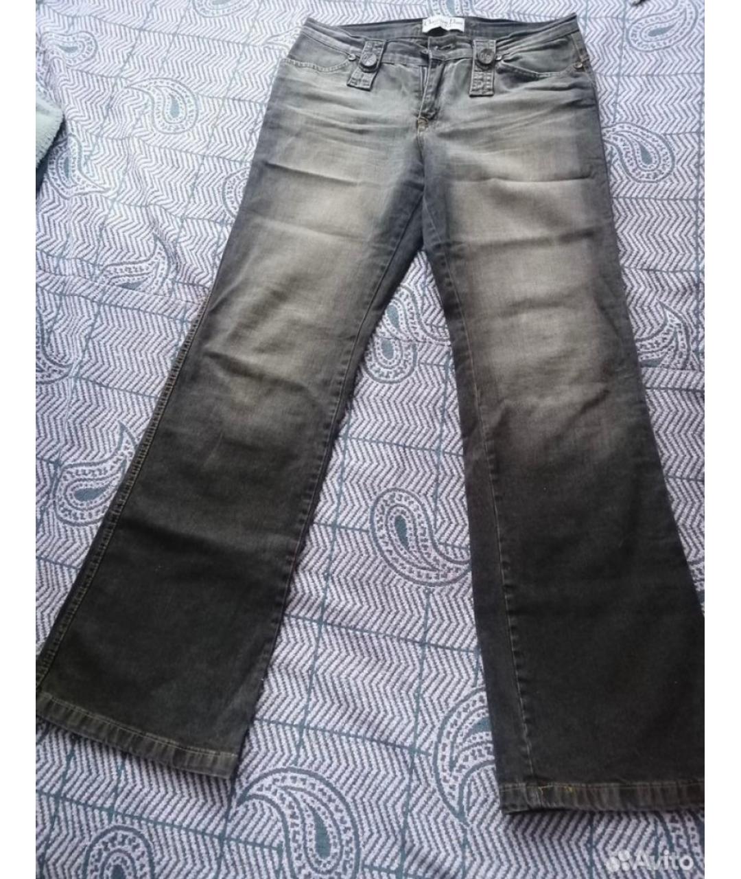 CHRISTIAN DIOR Серые джинсы клеш, фото 6