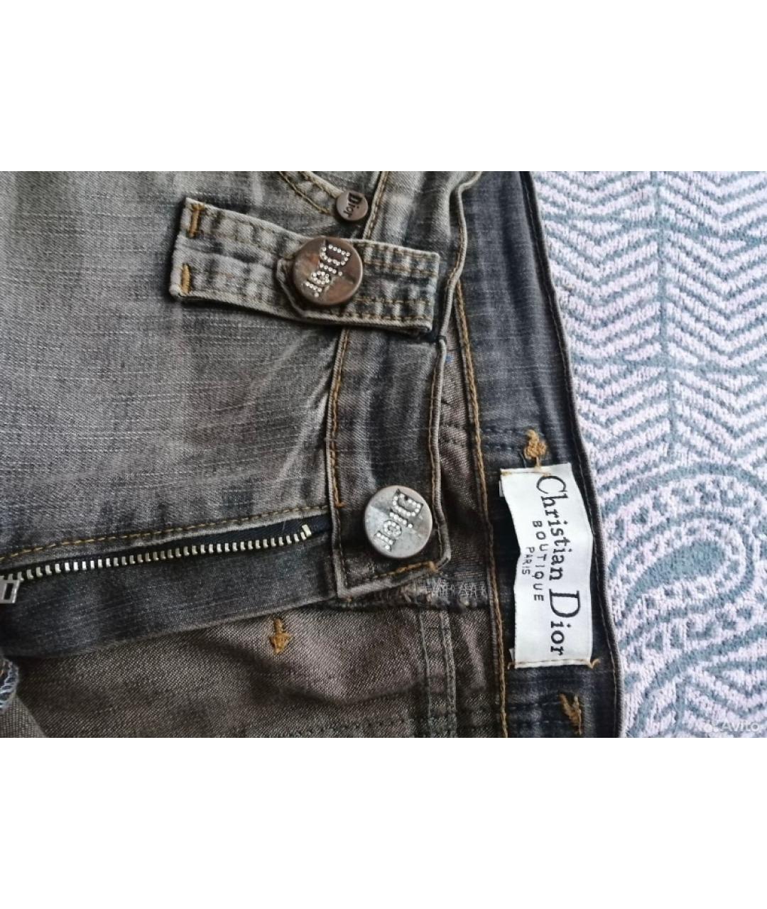 CHRISTIAN DIOR Серые джинсы клеш, фото 3