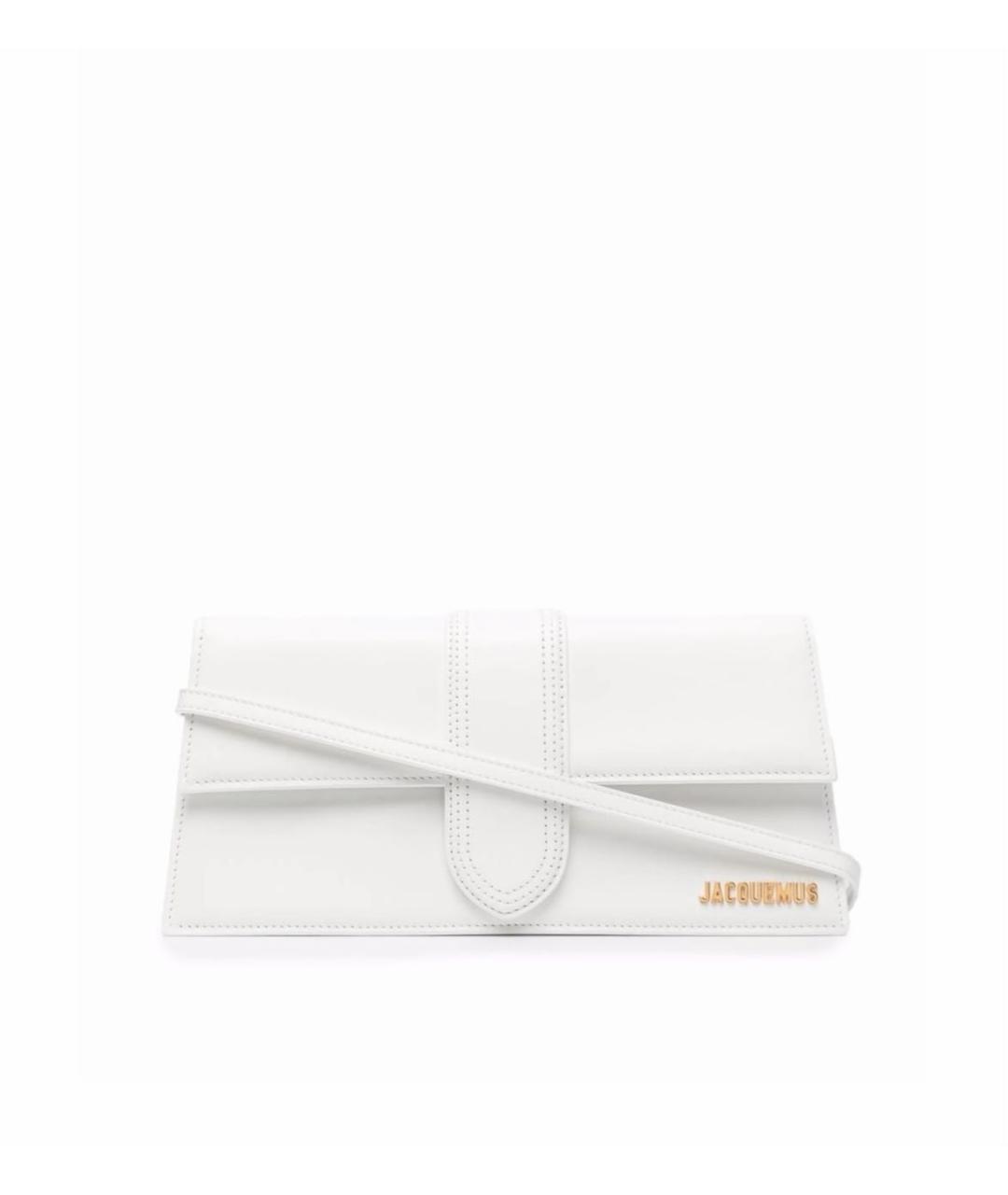JACQUEMUS Белая кожаная сумка с короткими ручками, фото 7