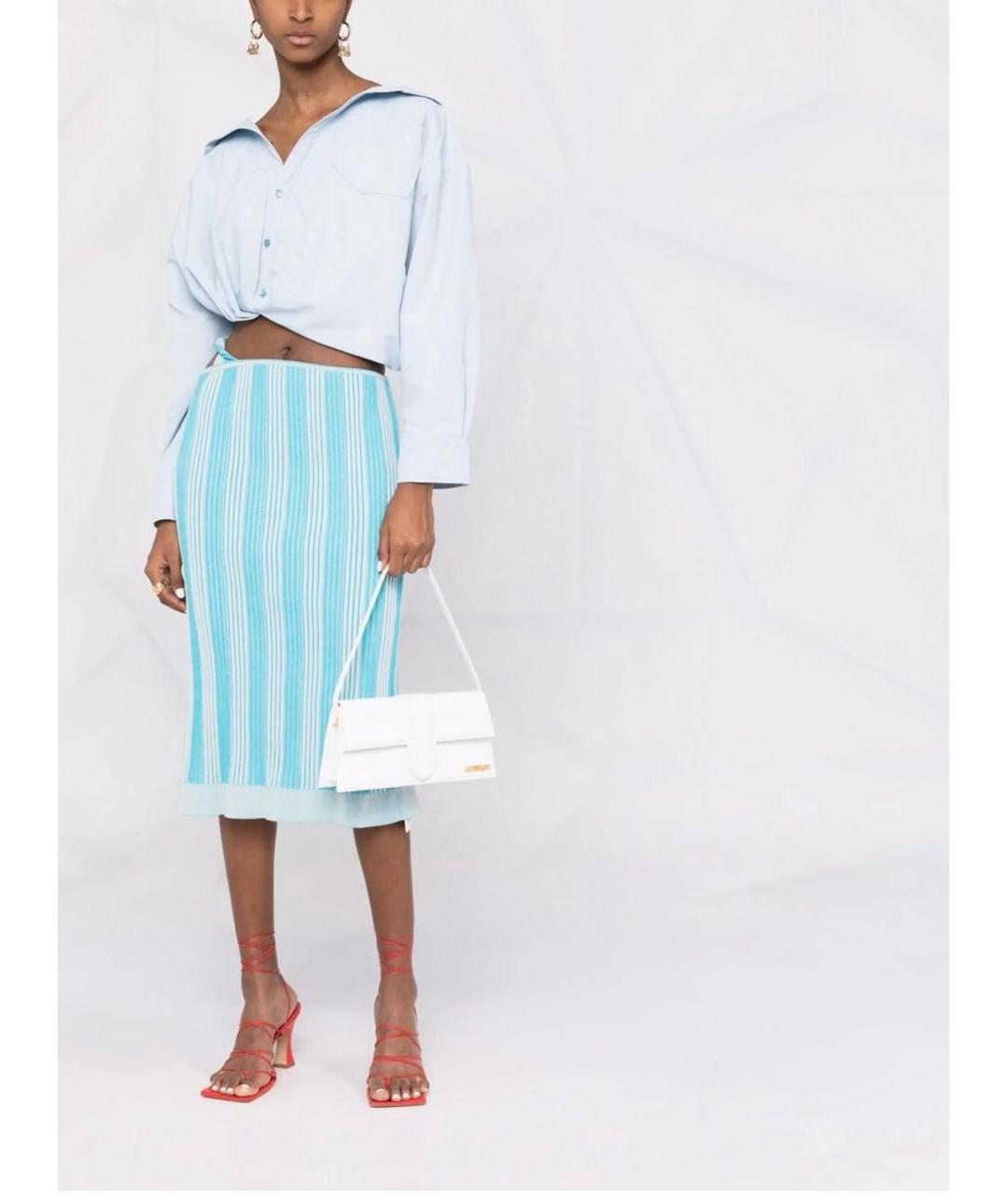 JACQUEMUS Белая кожаная сумка с короткими ручками, фото 5