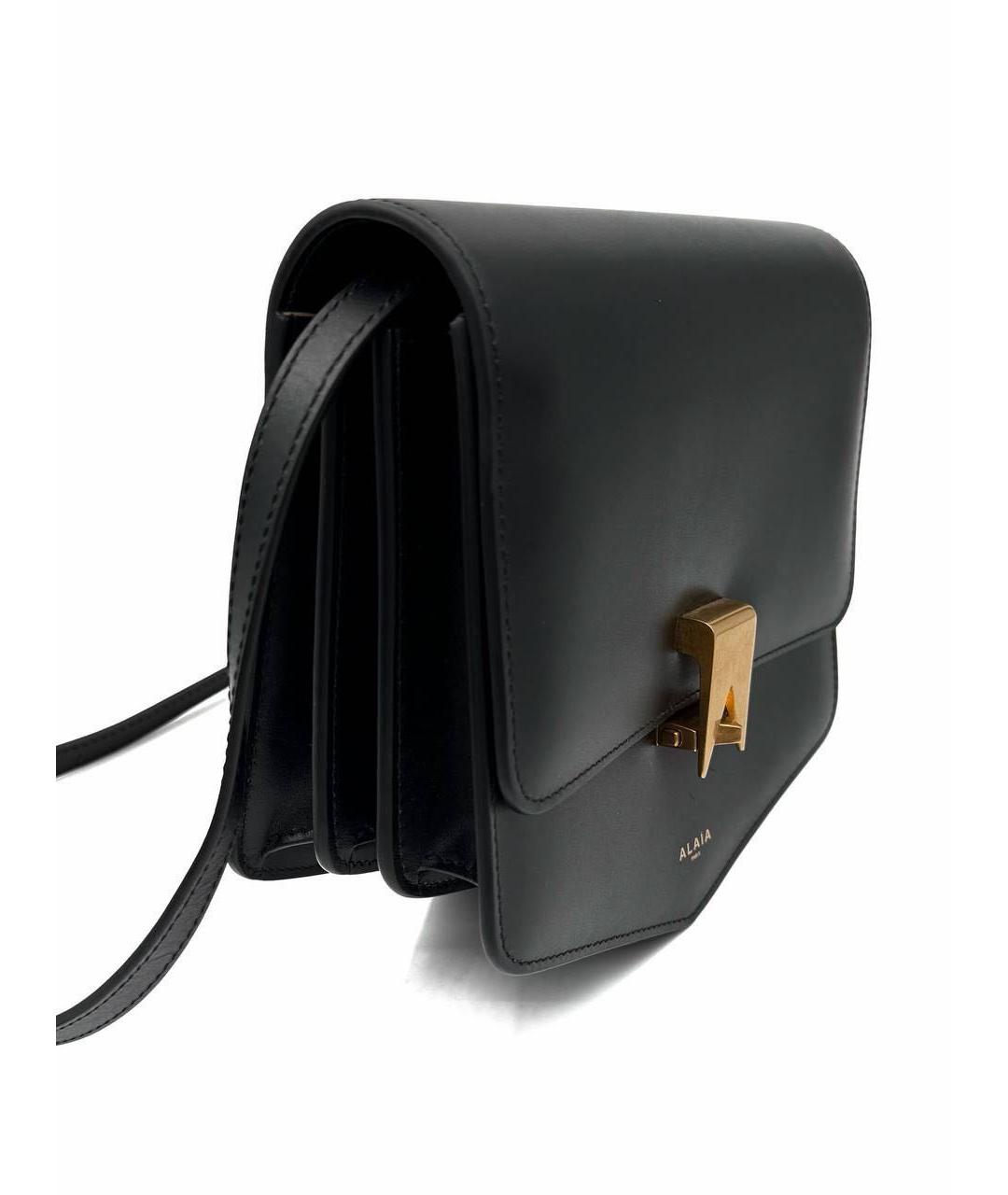 ALAIA Черная кожаная сумка через плечо, фото 5