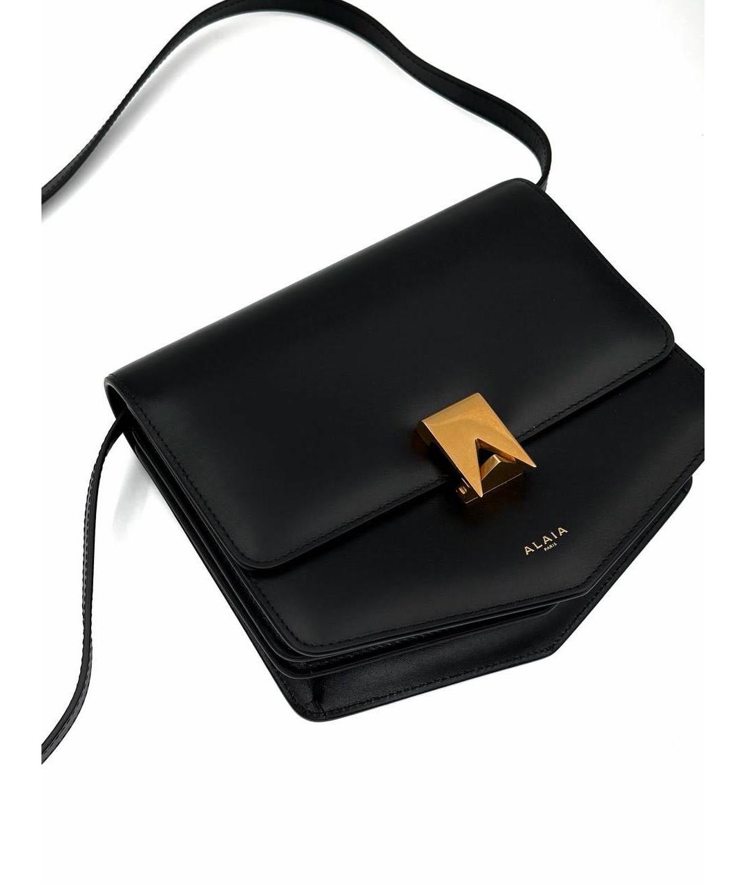 ALAIA Черная кожаная сумка через плечо, фото 3