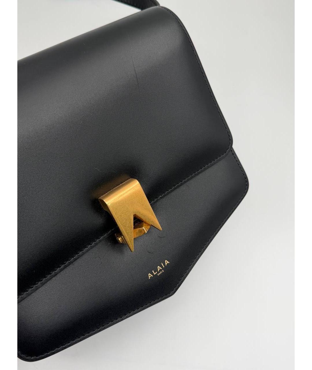 ALAIA Черная кожаная сумка через плечо, фото 8