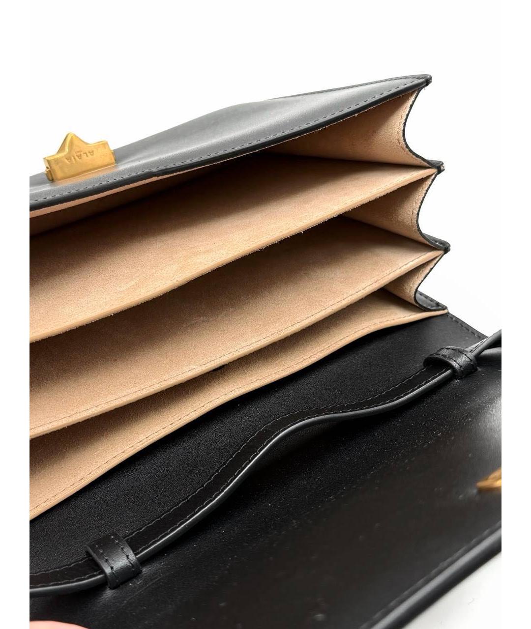 ALAIA Черная кожаная сумка через плечо, фото 6