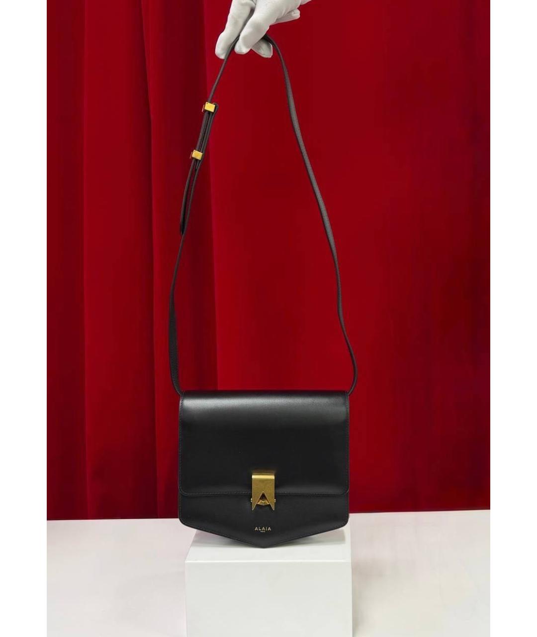 ALAIA Черная кожаная сумка через плечо, фото 9