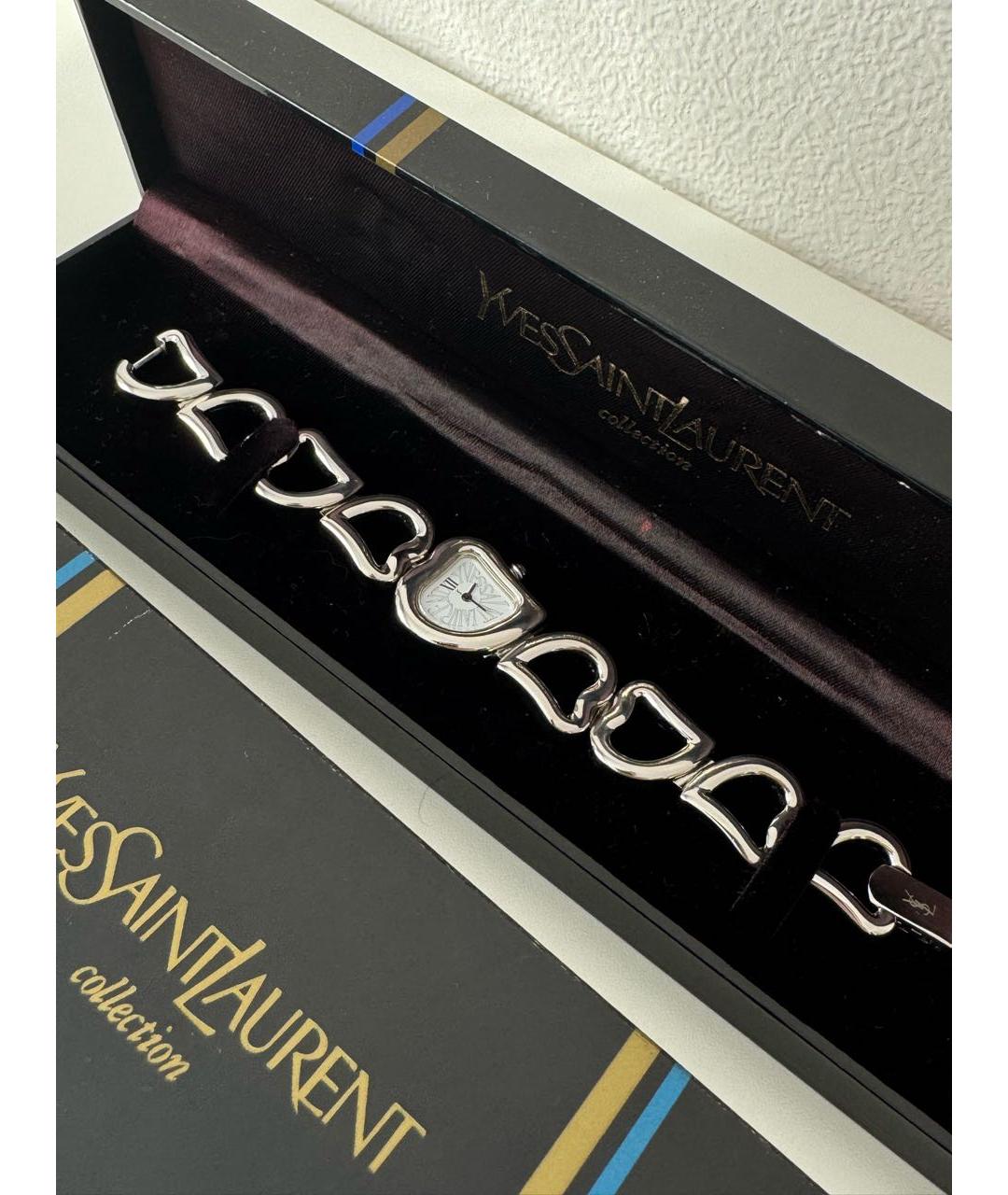 SAINT LAURENT Серебряные часы, фото 4