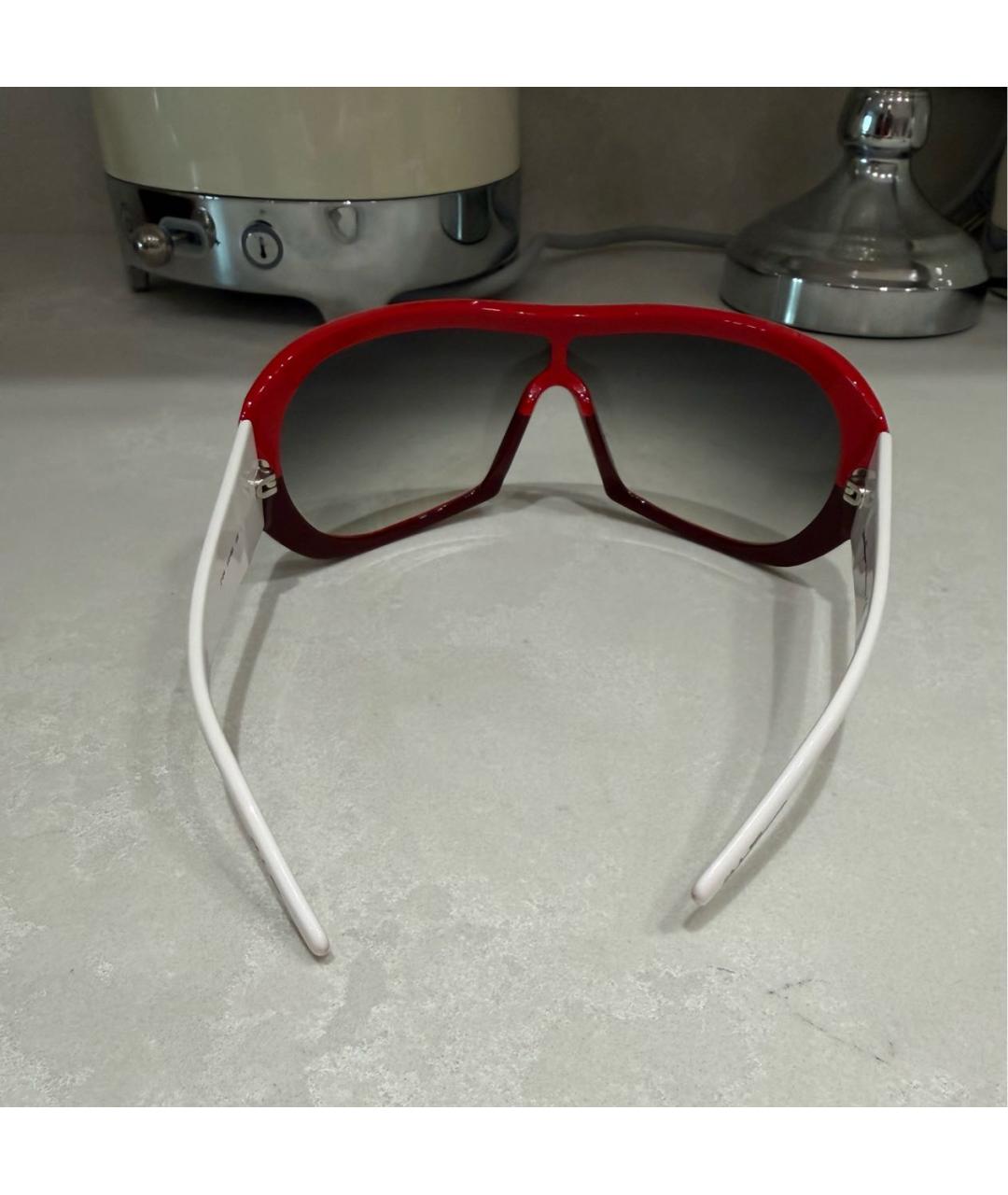 FERRAGAMO Белые пластиковые солнцезащитные очки, фото 3