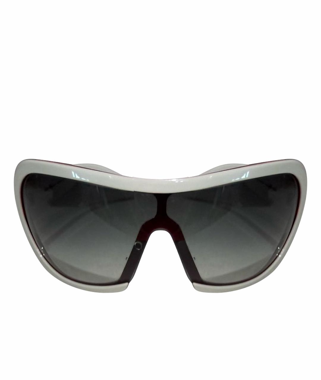 FERRAGAMO Белые пластиковые солнцезащитные очки, фото 1