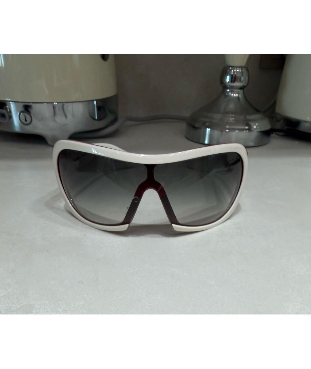 FERRAGAMO Белые пластиковые солнцезащитные очки, фото 7