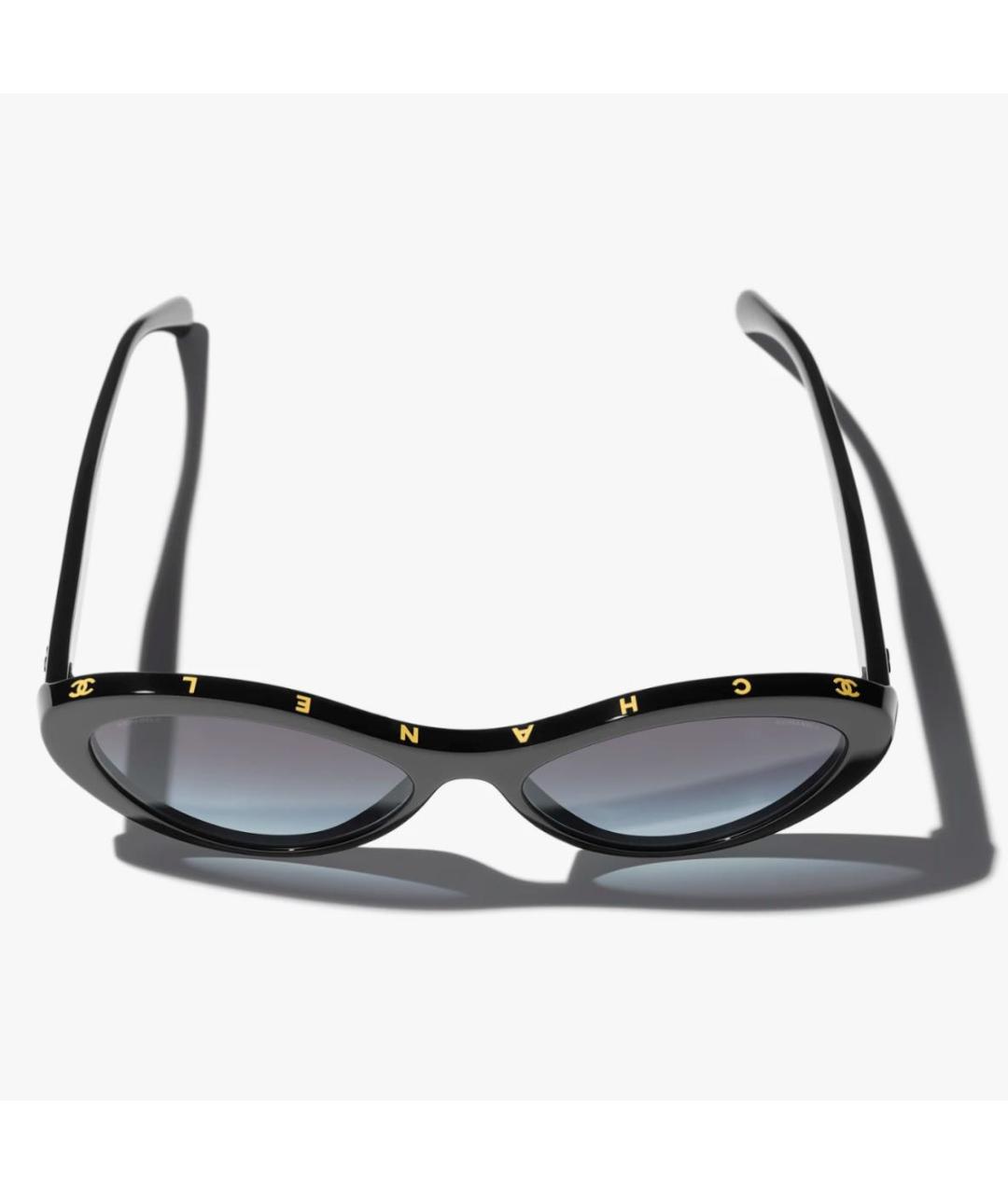 CHANEL Черные пластиковые солнцезащитные очки, фото 3
