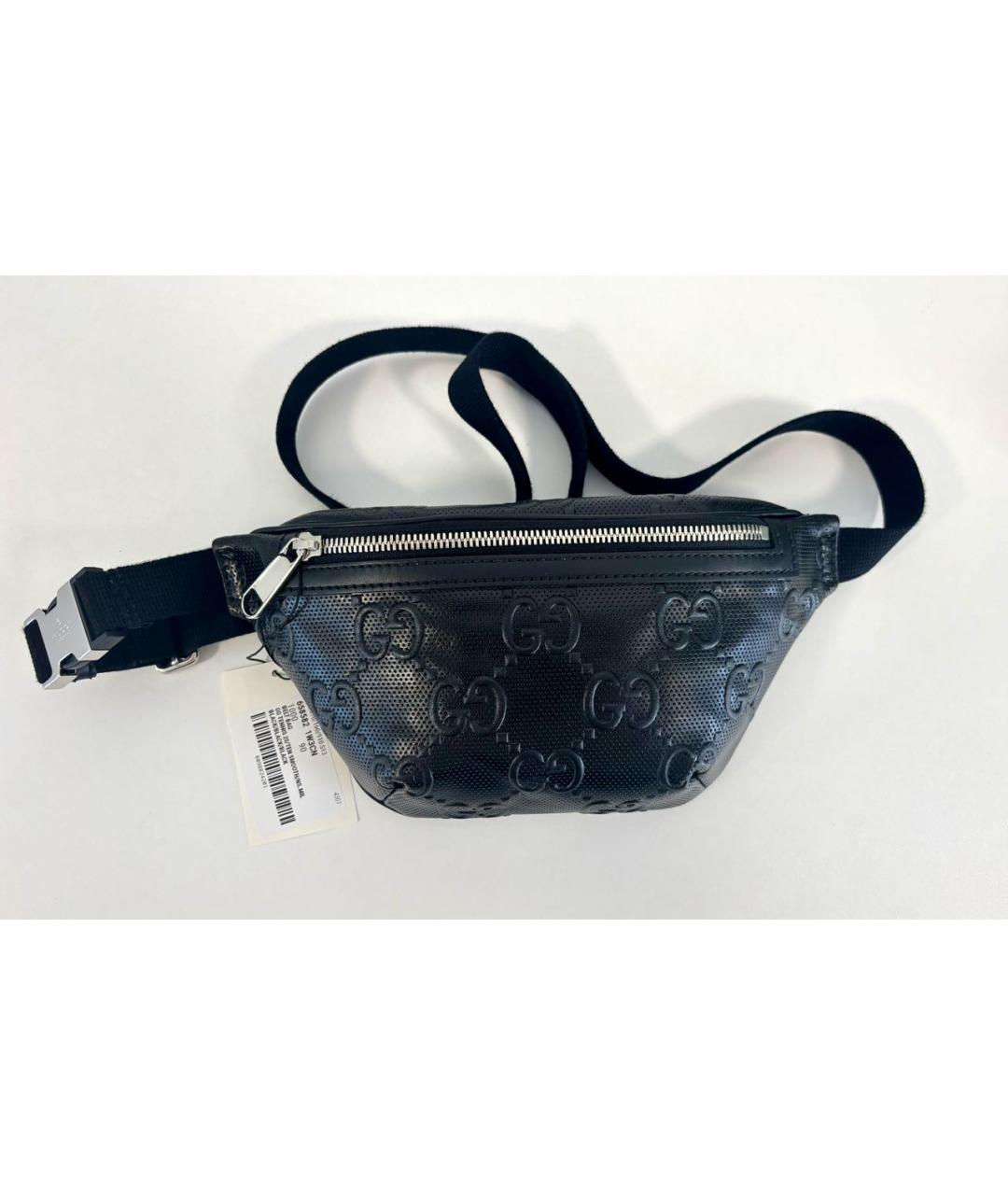 GUCCI Черная кожаная поясная сумка, фото 9